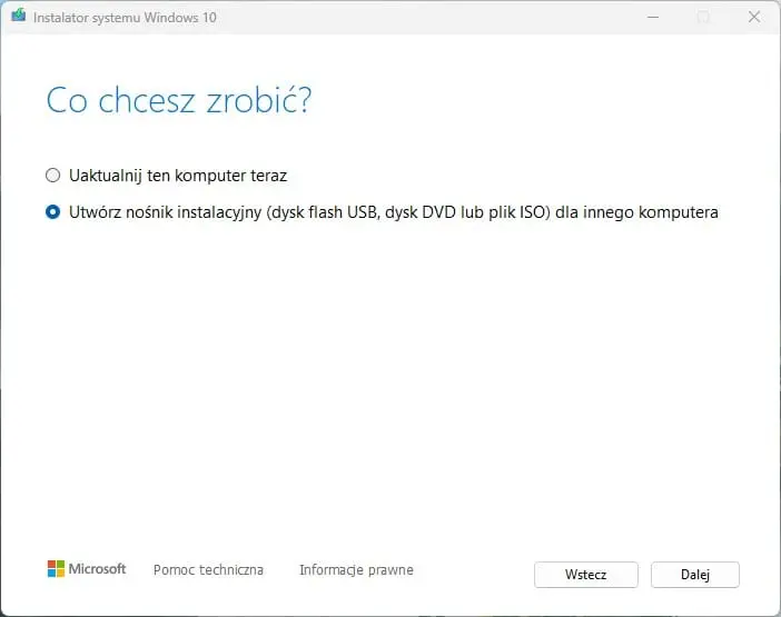Tworzenie nośnika bootowalnego